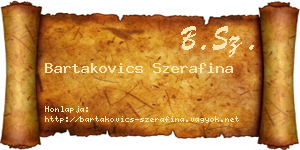 Bartakovics Szerafina névjegykártya